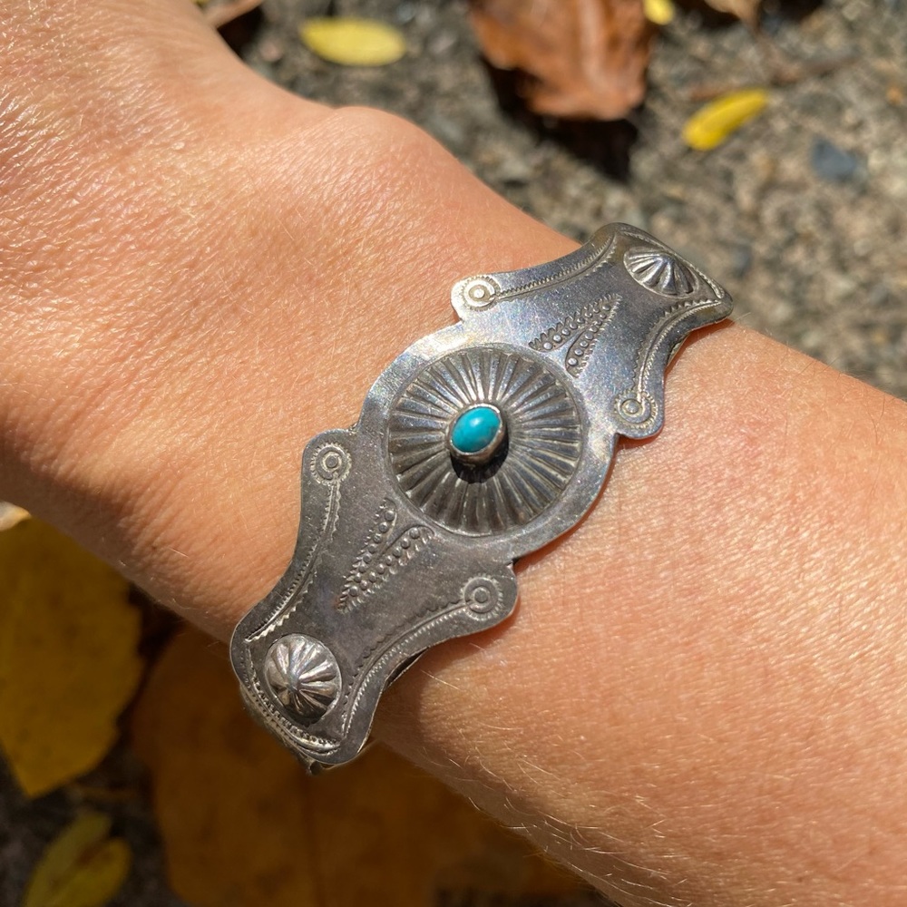 Vintage Harvey Era Turquoise Cuff Bracelet